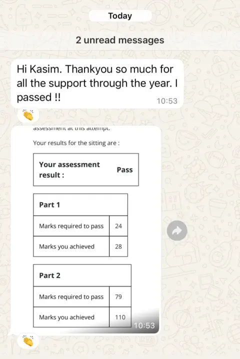 Student exam result