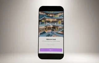The PharmX app on a phone