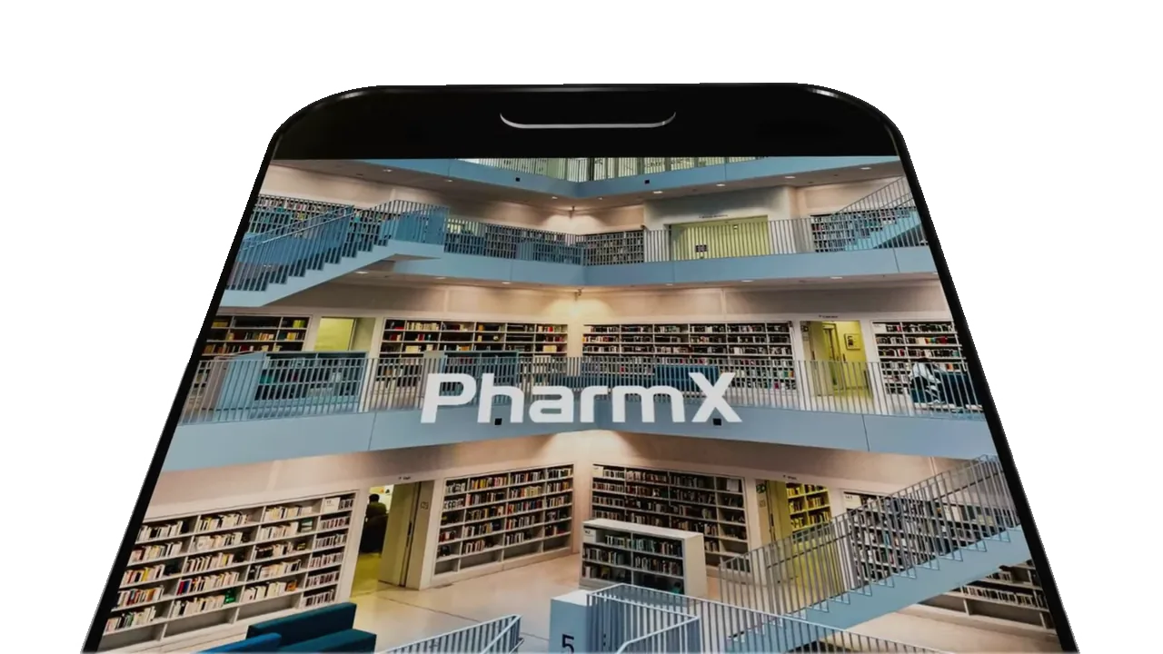 The PharmX app on a phone